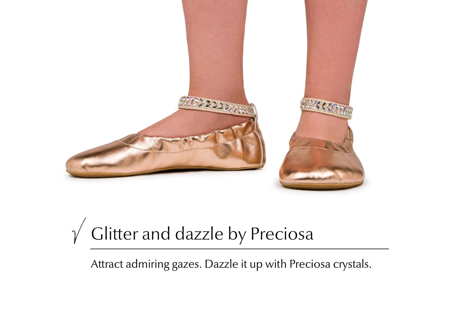 Балетки Ahinsa Chic Preciosa Barefoot — розовое золото, фото 11