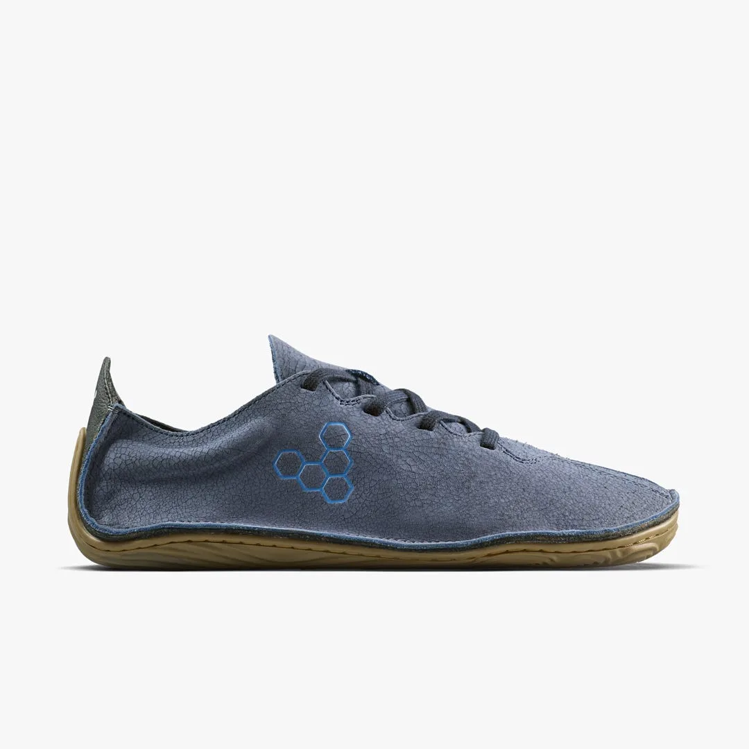 Мокасины Vivobarefoot Sensus II Grounding — женская модель, синяя кожа с фактурой кракелюра