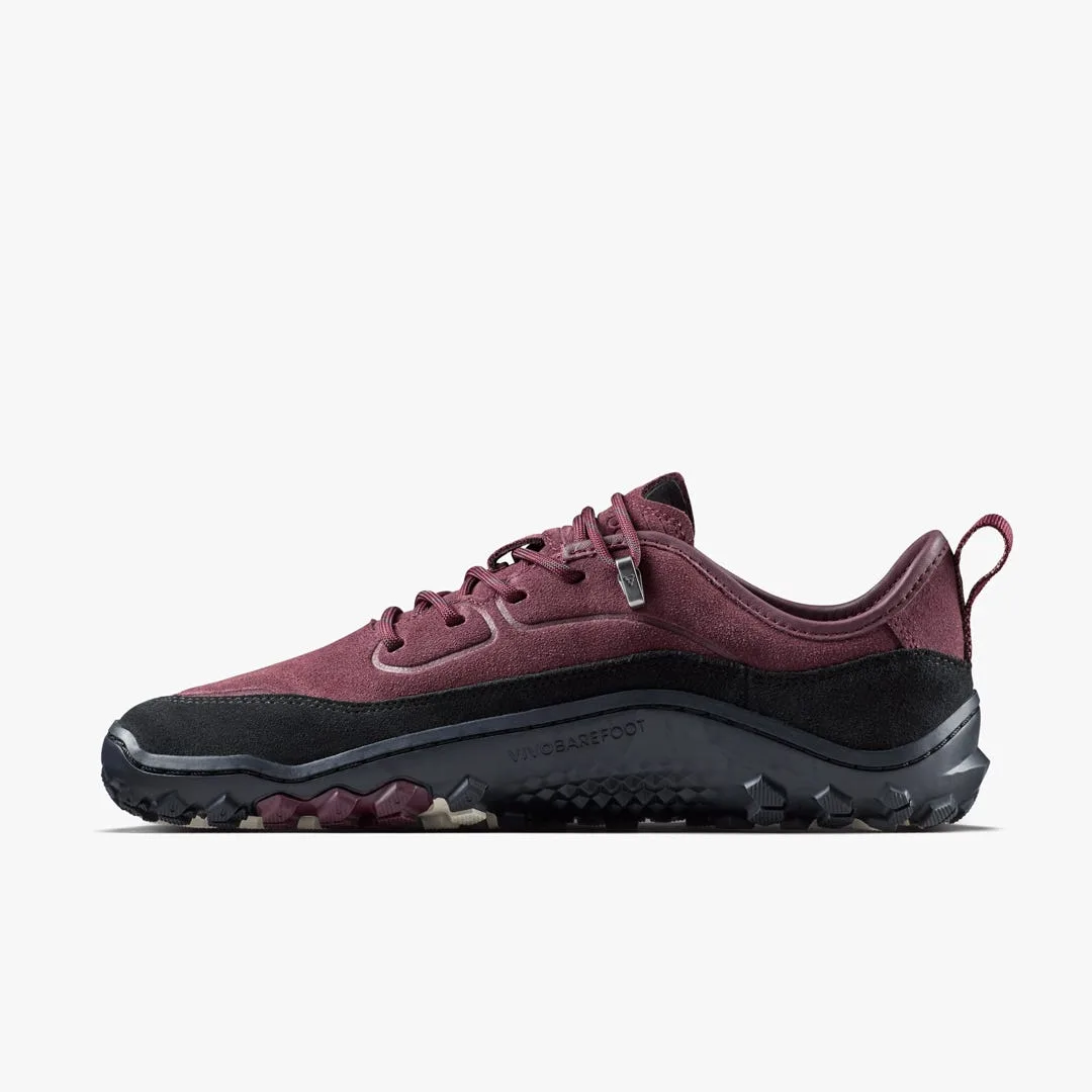 Кроссовки Vivobarefoot Tracker Leather AT Low II Suede — мужская модель, бордовый, фото 4