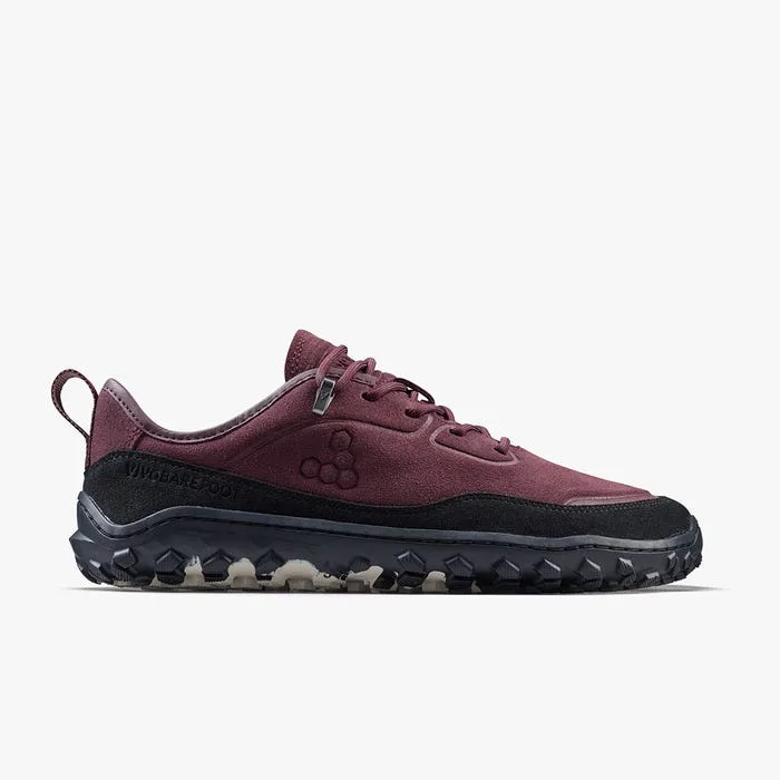 Кроссовки Vivobarefoot Tracker Leather AT Low II Suede — мужская модель, бордовый