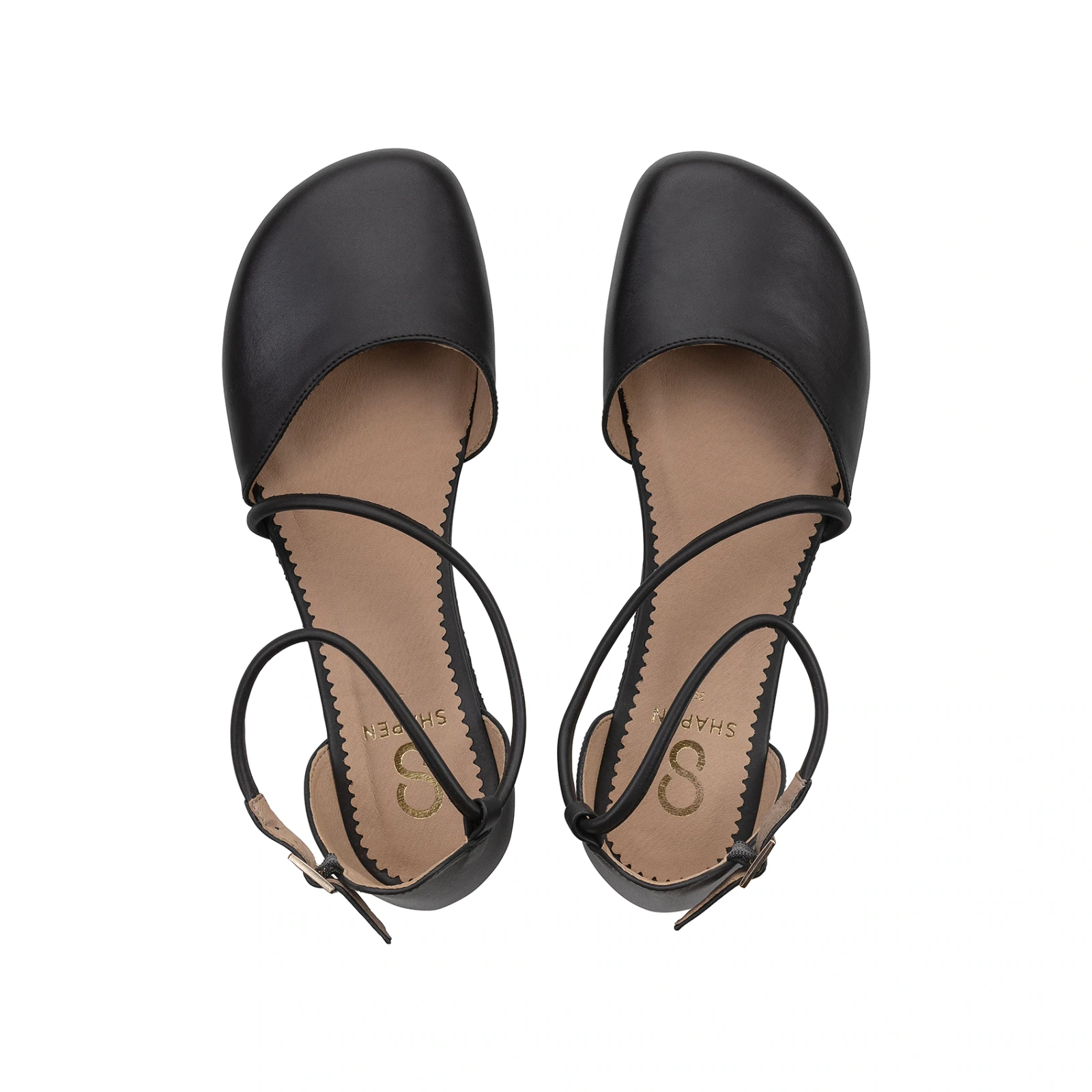 Босоногие сандалии Shapen ORCHID Leather — чёрный (кожа), фото 5