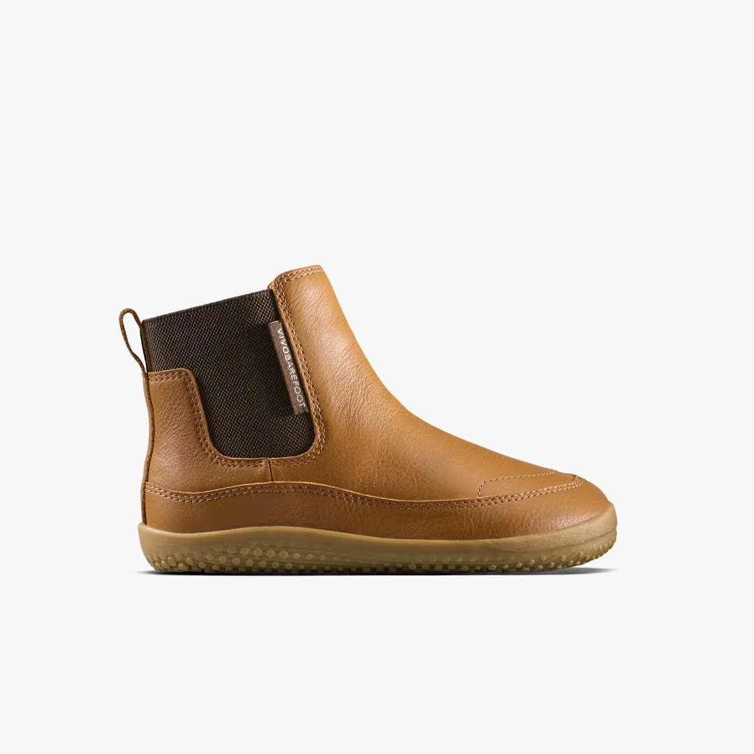 Ботинки Vivobarefoot Gobi Chelsea — детская модель, коричневый — фото 1 из 7