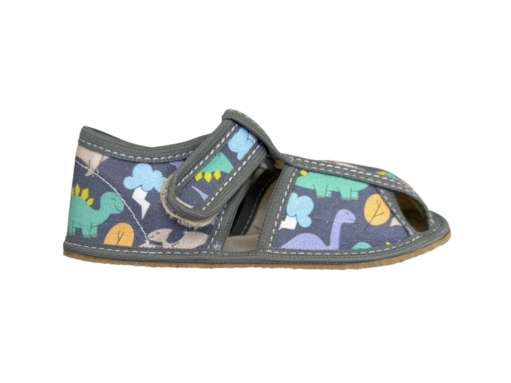 Тапочки Baby Bare Slippers — зелёный, серый (детские)