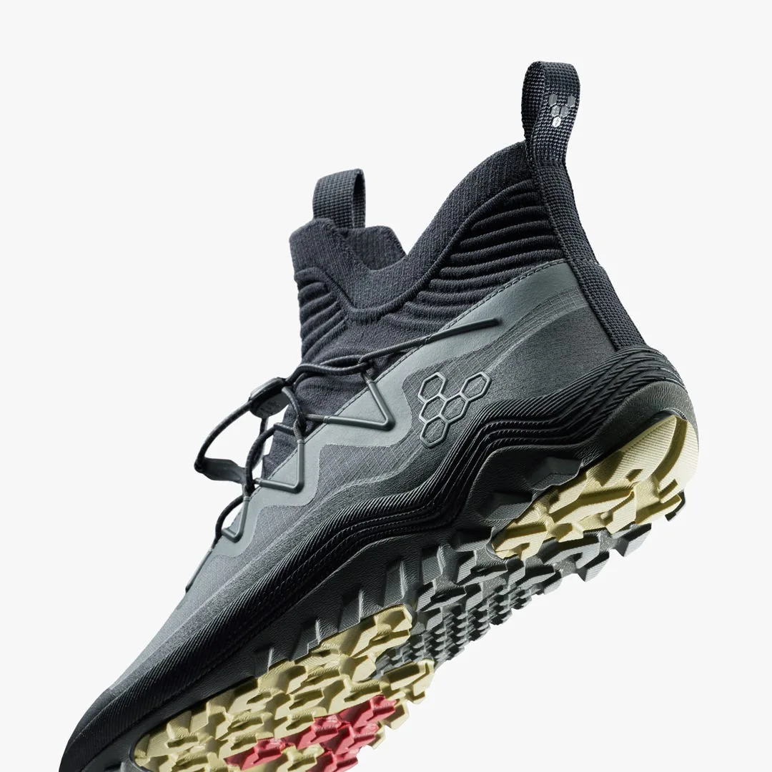 Ботинки Vivobarefoot Primus Trail Flow Mid II — мужская модель, тёмный серо-зелёный, фото 7